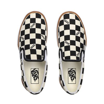 Vans Checkerboard Classic Slip-On Stacked - Kadın Platform Ayakkabı (Renkli)